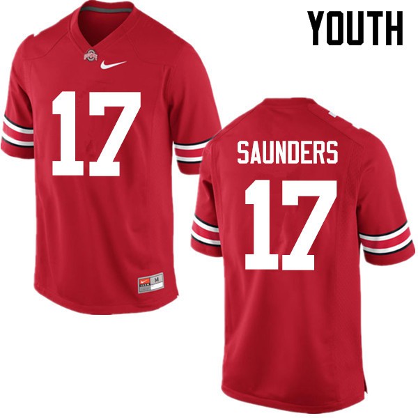 Ohio State Buckeyes #17 C.J. Saunders Youth Stitched Jersey Red